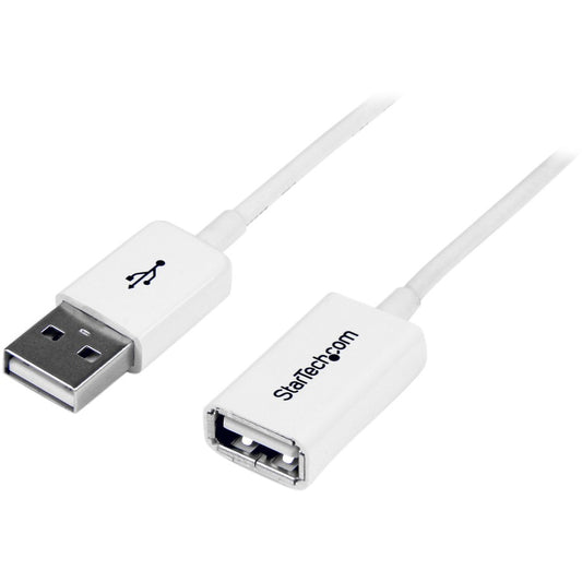 StarTech.com Câble d'extension USB 2.0 A vers A - M/F - Blanc - 1 m - USBEXTPAA1MW
