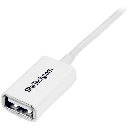 StarTech.com Câble d'extension USB 2.0 A vers A - M/F - Blanc - 1 m - USBEXTPAA1MW