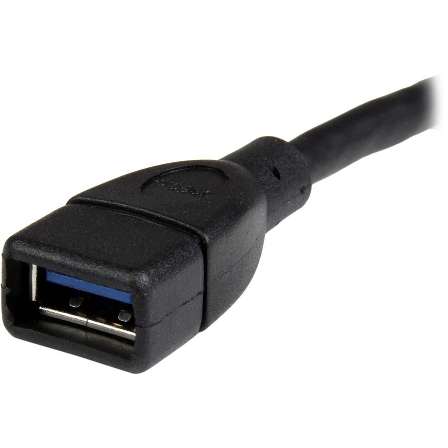 StarTech.com Câble adaptateur d'extension USB 3.0 (5 Gbit/s) A vers A de 15 cm - Noir - M/F USB3EXT6INBK