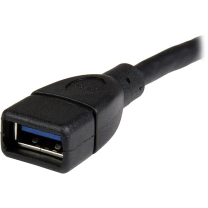 StarTech.com Câble adaptateur d'extension USB 3.0 (5 Gbit/s) A vers A de 15 cm - Noir - M/F USB3EXT6INBK