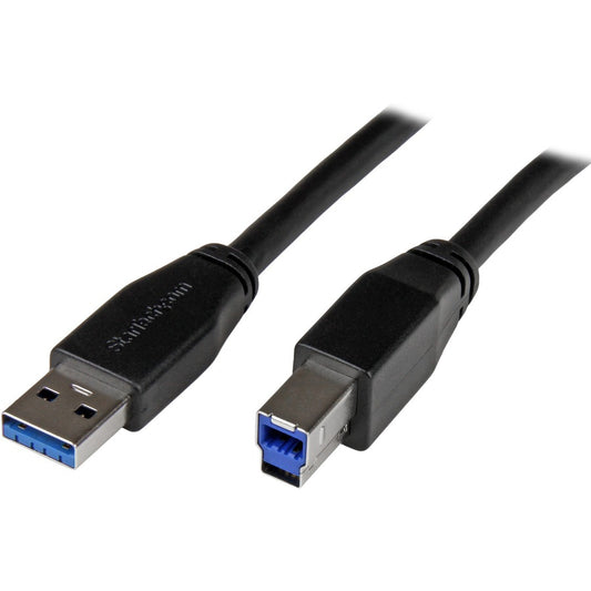 Câble USB-A vers USB-B actif USB 3.0 (5 Gbit/s) de 10 m StarTech.com - M/M - Câble USB A vers B - USB 3.2 Gen 1 USB3SAB10M