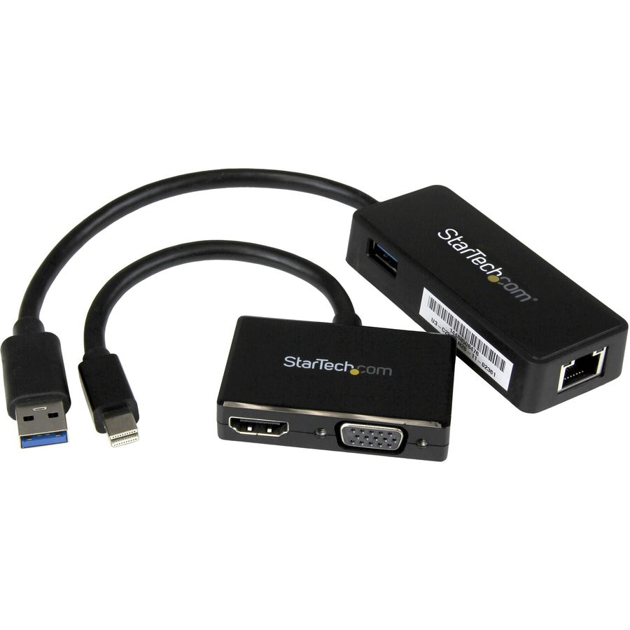 Kit adaptateur 2 en 1 pour Surface Pro de StarTech.com - Accessoires pour Surface Pro - Adaptateur Mini DisplayPort pour Surface Pro - Adaptateur Ethernet pour Surface MSTS3MDPUGBK