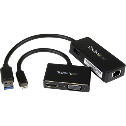 Kit adaptateur 2 en 1 pour Surface Pro de StarTech.com - Accessoires pour Surface Pro - Adaptateur Mini DisplayPort pour Surface Pro - Adaptateur Ethernet pour Surface MSTS3MDPUGBK
