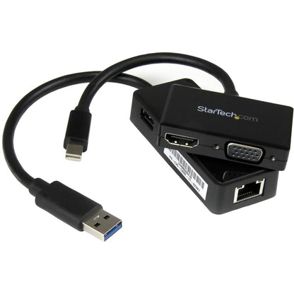 Kit adaptateur 2 en 1 pour Surface Pro de StarTech.com - Accessoires pour Surface Pro - Adaptateur Mini DisplayPort pour Surface Pro - Adaptateur Ethernet pour Surface MSTS3MDPUGBK