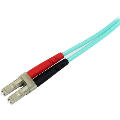 StarTech.com Câble à fibre optique multimode LC/UPC vers SC/UPC OM3 de 1 m (3 pi), duplex intégral 50/125 Zipcord, 100 G, cordon de raccordement à fibre optique LSZH A50FBLCSC1