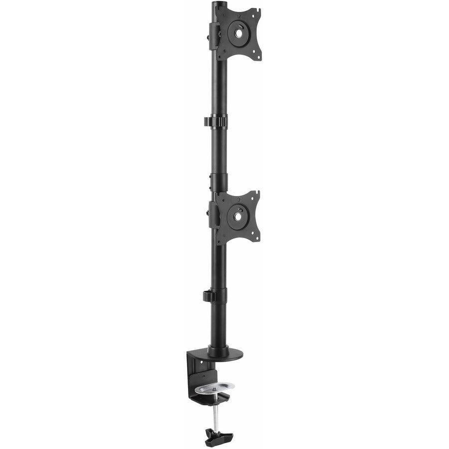 StarTech.com Support de bureau pour deux écrans, vertical, bras en acier pour deux écrans, pour écrans à montage VESA jusqu'à 27" (22 lb/10 kg), réglable ARMDUALV