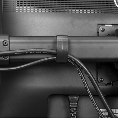 StarTech.com Support de bureau pour trois écrans, 3 écrans VESA 27" (17,6 lb/8 kg), support de poteau articulé ergonomique à hauteur réglable ARMTRIO