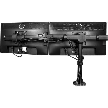 StarTech.com Support de bureau pour trois écrans, 3 écrans VESA 27" (17,6 lb/8 kg), support de poteau articulé ergonomique à hauteur réglable ARMTRIO