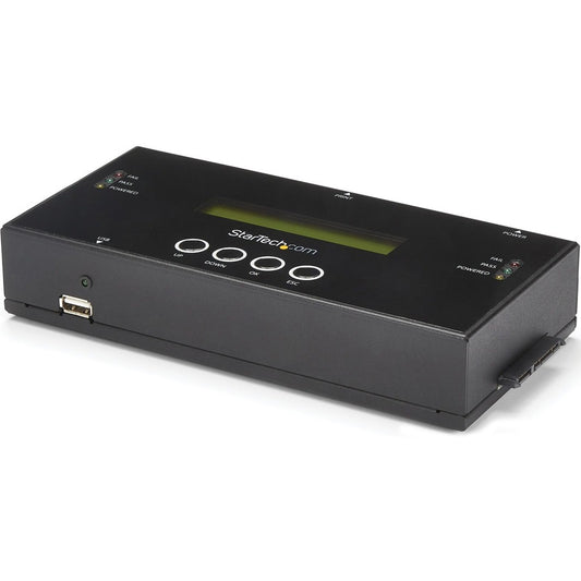 StarTech.com Duplicateur et effaceur de disque dur autonome 1:1, cloneur/copieur de disque dur/SSD SAS/SATA et effaceur/désinfecteur/nettoyeur de disque, sans outil SATSASDUPE11