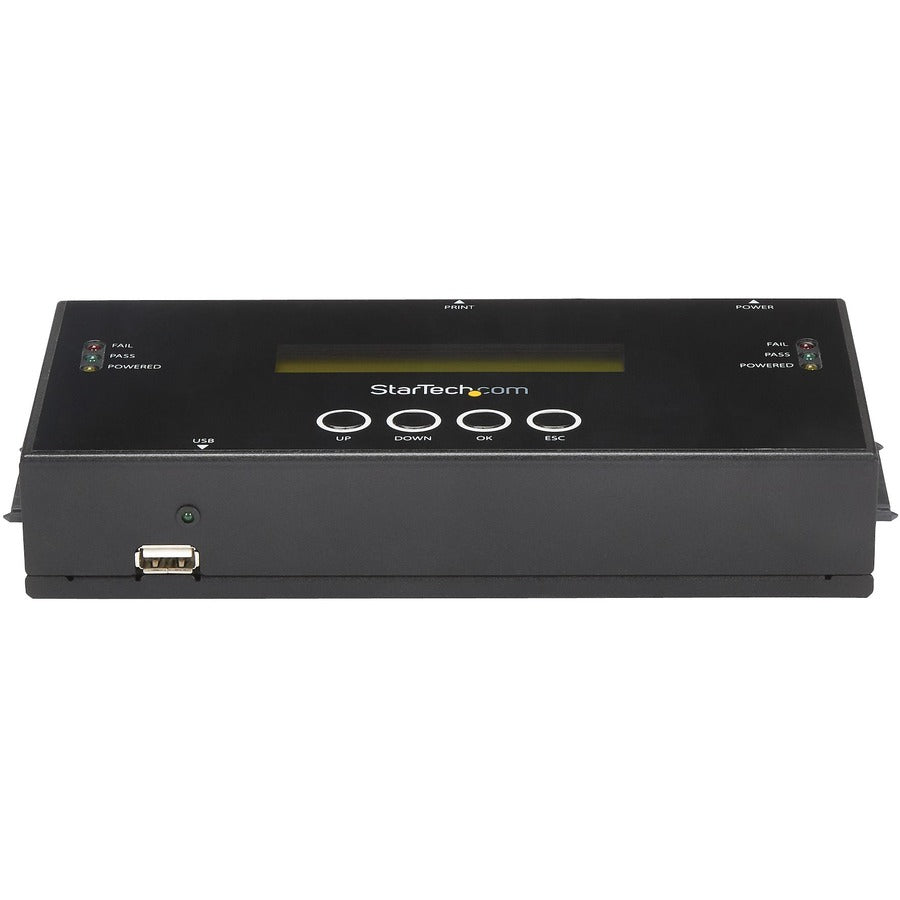 StarTech.com Duplicateur et effaceur de disque dur autonome 1:1, cloneur/copieur de disque dur/SSD SAS/SATA et effaceur/désinfecteur/nettoyeur de disque, sans outil SATSASDUPE11