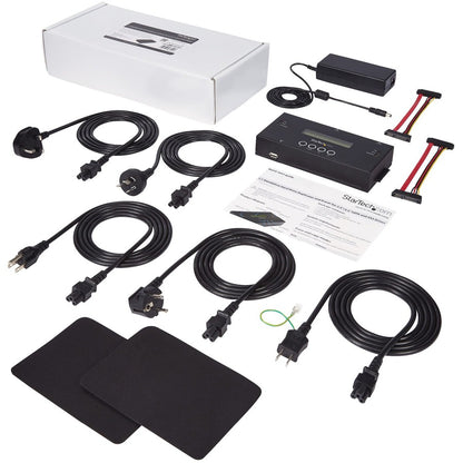 StarTech.com Duplicateur et effaceur de disque dur autonome 1:1, cloneur/copieur de disque dur/SSD SAS/SATA et effaceur/désinfecteur/nettoyeur de disque, sans outil SATSASDUPE11