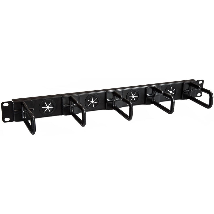 StarTech.com Organiseur de câbles 1U 19" - Crochet à anneau en D Gestionnaire de câbles pour rack réseau/serveur - Panneau de câbles horizontal pour centre de données CABLMANAGERH