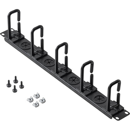 StarTech.com Organiseur de câbles 1U 19" - Crochet à anneau en D Gestionnaire de câbles pour rack réseau/serveur - Panneau de câbles horizontal pour centre de données CABLMANAGERH