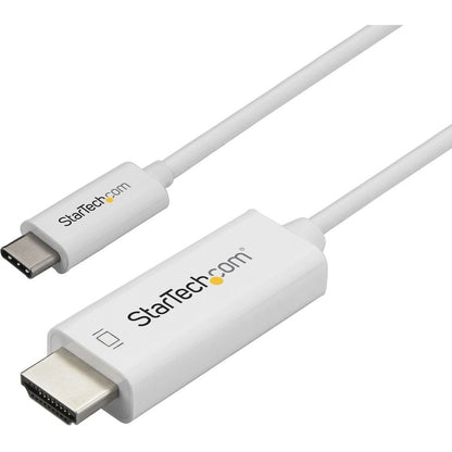 Câble USB C vers HDMI StarTech.com de 2 m - Câble adaptateur d'affichage vidéo USB Type C DP Alt Mode vers HDMI 2.0 4K 60 Hz - Fonctionne avec Thunderbolt 3 CDP2HD2MWNL
