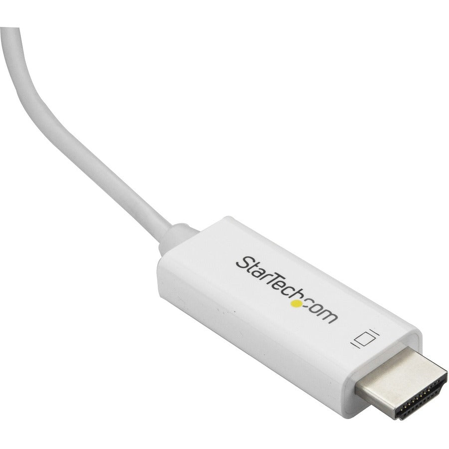 Câble USB C vers HDMI StarTech.com de 2 m - Câble adaptateur d'affichage vidéo USB Type C DP Alt Mode vers HDMI 2.0 4K 60 Hz - Fonctionne avec Thunderbolt 3 CDP2HD2MWNL
