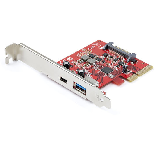 StarTech.com Adaptateur de carte PCIe USB-A et USB-C 2 ports 10 Gbit/s - Carte d'extension PCI Express USB 3.2 Gen 2 - Windows, macOS, Linux PEXUSB311AC3