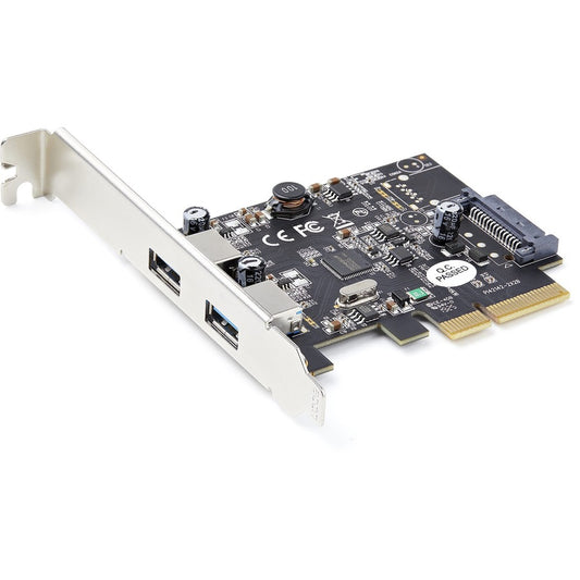 StarTech.com Carte PCIe USB 2 ports 10 Gbit/s/port - Carte d'extension de contrôleur hôte USB 3.2 Gen 2 Type-A PCI Express 3.0 x2 - Windows/Linux PEXUSB312A3