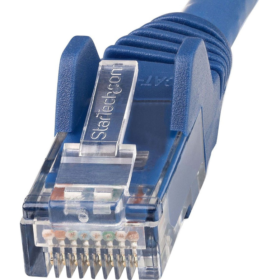 Câble Ethernet CAT6 StarTech.com de 9 m, LSZH (faible émission de fumée et zéro halogène) 10 GbE anti-accroc 100 W PoE UTP RJ45 bleu, cordon de raccordement réseau, ETL N6LPATCH30BL