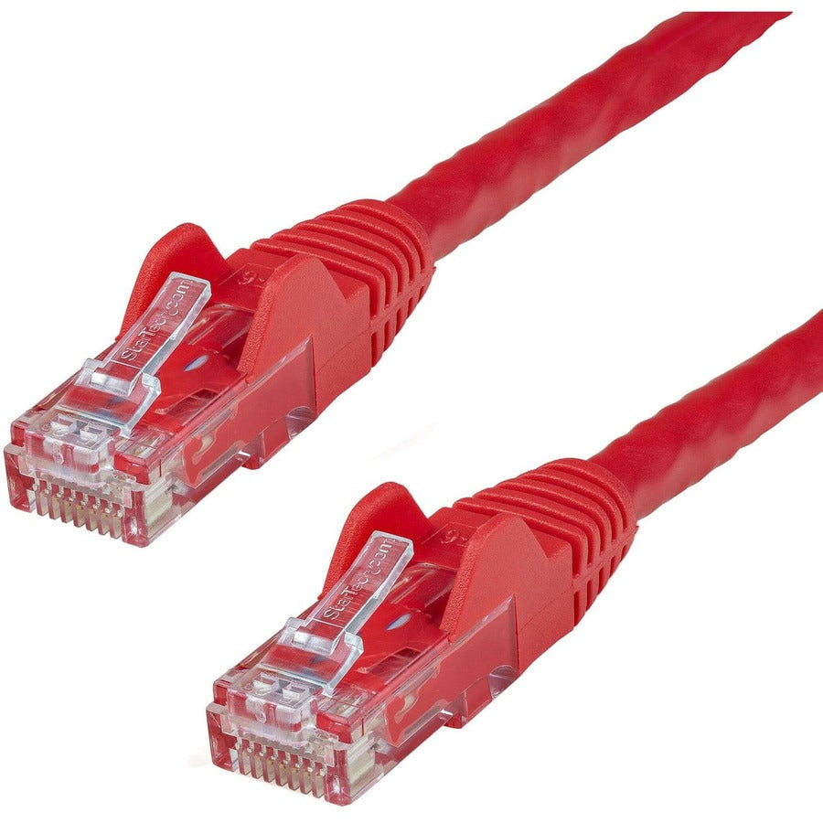 Câble Ethernet CAT6 StarTech.com de 30,5 m - Gigabit sans accroc - 100 W PoE UTP 650 MHz - Cordon de raccordement catégorie 6 - Câblage certifié UL/TIA N6PATCH100RD