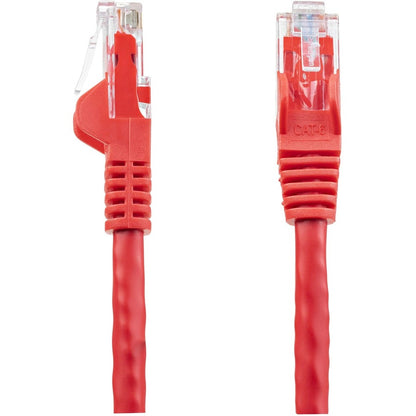 Câble Ethernet CAT6 StarTech.com de 30,5 m - Gigabit sans accroc - 100 W PoE UTP 650 MHz - Cordon de raccordement catégorie 6 - Câblage certifié UL/TIA N6PATCH100RD