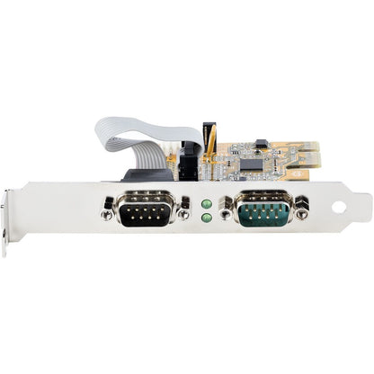 StarTech.com Carte série PCI Express à 2 ports, carte série double port PCIe vers RS232 (DB9), UART 16C1050, rétention COM, Windows et Linux 21050-PC-SERIAL-CARD