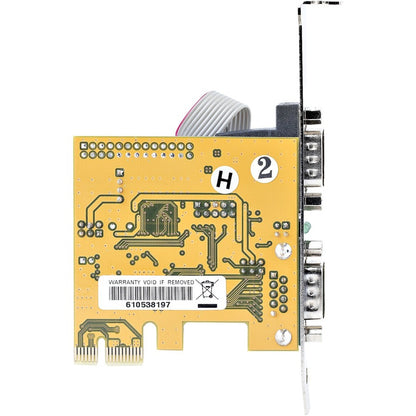 StarTech.com Carte série PCI Express à 2 ports, carte série double port PCIe vers RS232 (DB9), UART 16C1050, rétention COM, Windows et Linux 21050-PC-SERIAL-CARD