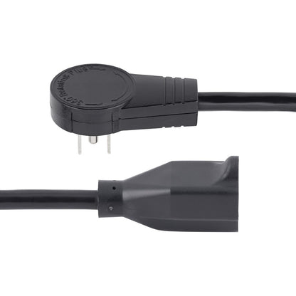 StarTech.com Rallonge d'alimentation de 3 m, rallonge à fiche plate rotative, câble NEMA 5-15P vers NEMA 5-15R, 16 AWG, 125 V/15 A, certifié UL RTPAC10110