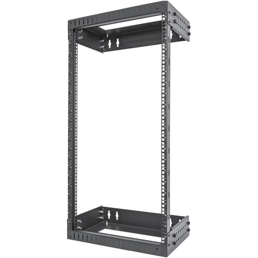 StarTech.com Rack réseau mural robuste à 2 montants 21U, rack serveur à cadre ouvert de 19 pouces avec profondeur réglable, rack de données pour équipement informatique ~ RACK-21U-20-WALL-OA