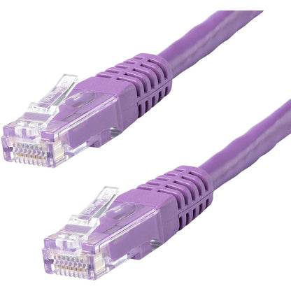 Câble Ethernet CAT6 StarTech.com de 1,8 m - Gigabit moulé violet - 100 W PoE UTP 650 MHz - Cordon de raccordement de catégorie 6 Câblage certifié UL/TIA C6PATCH6PL