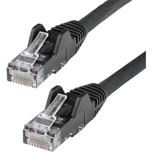 Câble Ethernet CAT6 StarTech.com de 10,7 m - Gigabit sans accroc - 100 W PoE UTP 650 MHz - Cordon de raccordement de catégorie 6 - Câblage certifié UL/TIA N6PATCH35BK