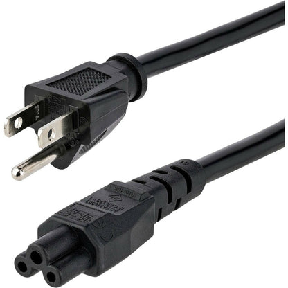 StarTech.com Câble d'alimentation pour ordinateur portable de 3 m (10 pi), NEMA 5-15P vers C5 (trèfle), 10 A 125 V, 18 AWG, cordon de remplacement pour ordinateur portable, câble Power Brick PXT101NB3S10