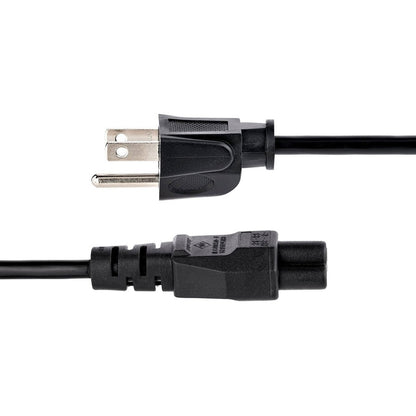 StarTech.com Câble d'alimentation pour ordinateur portable de 3 m (10 pi), NEMA 5-15P vers C5 (trèfle), 10 A 125 V, 18 AWG, cordon de remplacement pour ordinateur portable, câble Power Brick PXT101NB3S10