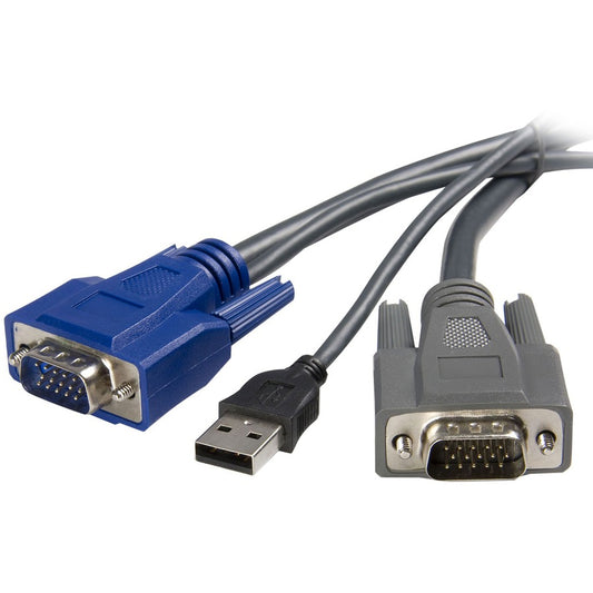 Câble KVM USB VGA 2 en 1 ultra-fin de 3 m de StarTech.com SVUSBVGA10