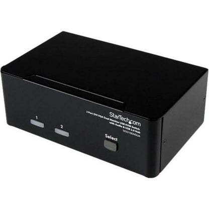 StarTech.com Commutateur KVM double écran DVI VGA 2 ports USB avec audio et hub USB 2.0 SV231DDVDUA