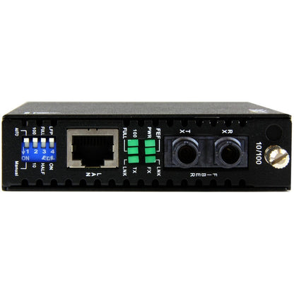 Convertisseur de média fibre optique multimode 10/100 Mbps ST 2 km ET90110ST2 de StarTech.com