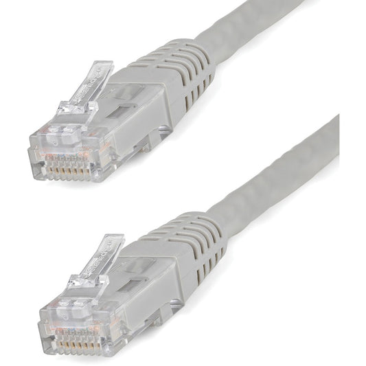 Câble Ethernet CAT6 StarTech.com de 7,6 m - Gigabit moulé gris - 100 W PoE UTP 650 MHz - Cordon de raccordement de catégorie 6 Câblage certifié UL/TIA C6PATCH25GR