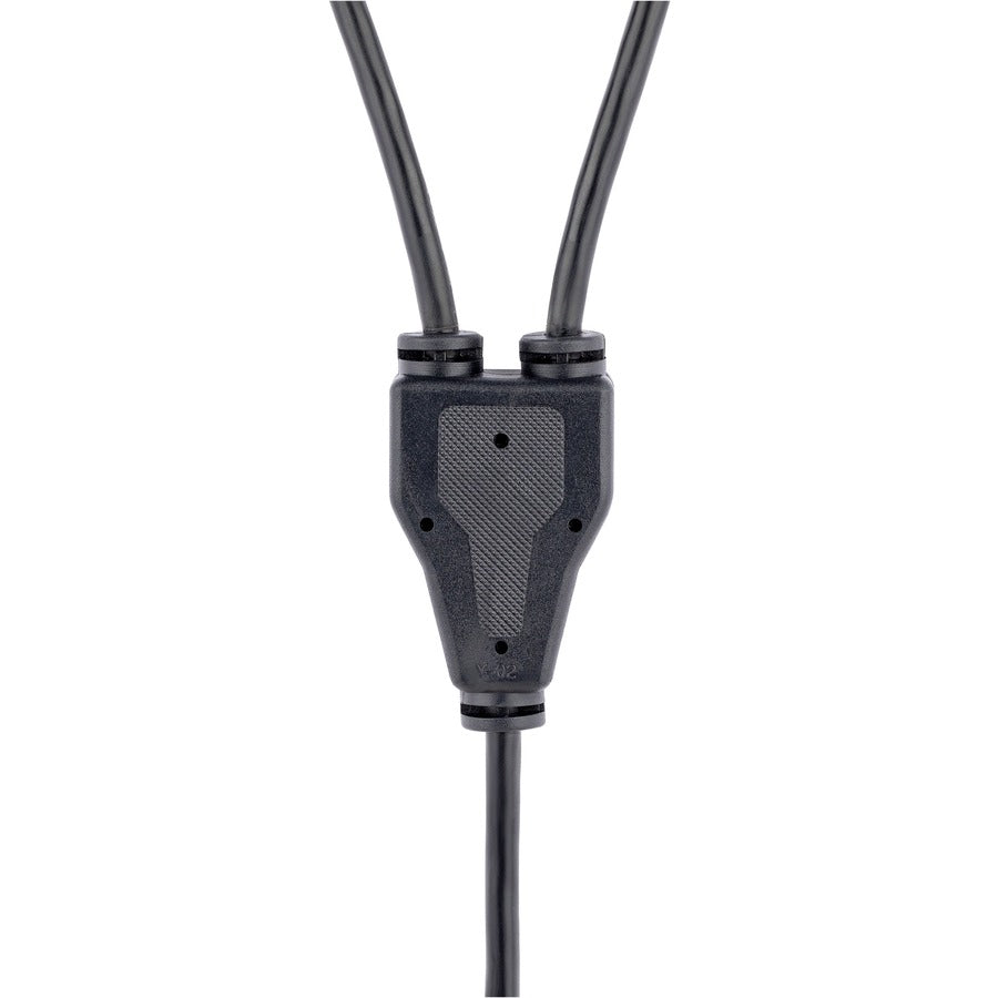 StarTech.com Câble d'alimentation en Y pour ordinateur de 3 m (10 pi), NEMA 5-15P vers C13, 10 A 125 V, 18 AWG, noir Cordon d'alimentation de rechange pour PC, câble d'alimentation pour téléviseur/moniteur PXT101Y10