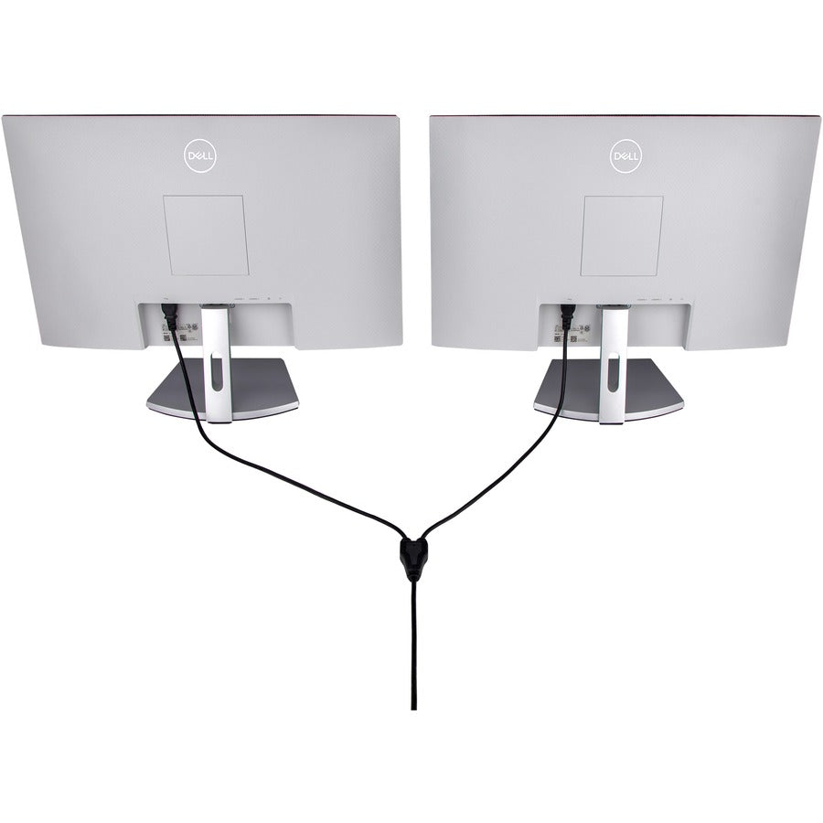 StarTech.com Câble d'alimentation en Y pour ordinateur de 3 m (10 pi), NEMA 5-15P vers C13, 10 A 125 V, 18 AWG, noir Cordon d'alimentation de rechange pour PC, câble d'alimentation pour téléviseur/moniteur PXT101Y10