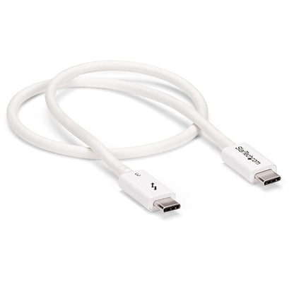 Câble Thunderbolt 3 StarTech.com de 50 cm, 40 Gbit/s, PD 100 W, vidéo 4K/5K, certifié Thunderbolt, compatible avec TB4/USB 3.2/DisplayPort TBLT34MM50CW