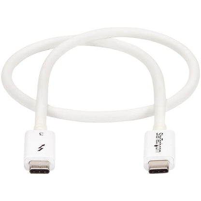 Câble Thunderbolt 3 StarTech.com de 50 cm, 40 Gbit/s, PD 100 W, vidéo 4K/5K, certifié Thunderbolt, compatible avec TB4/USB 3.2/DisplayPort TBLT34MM50CW