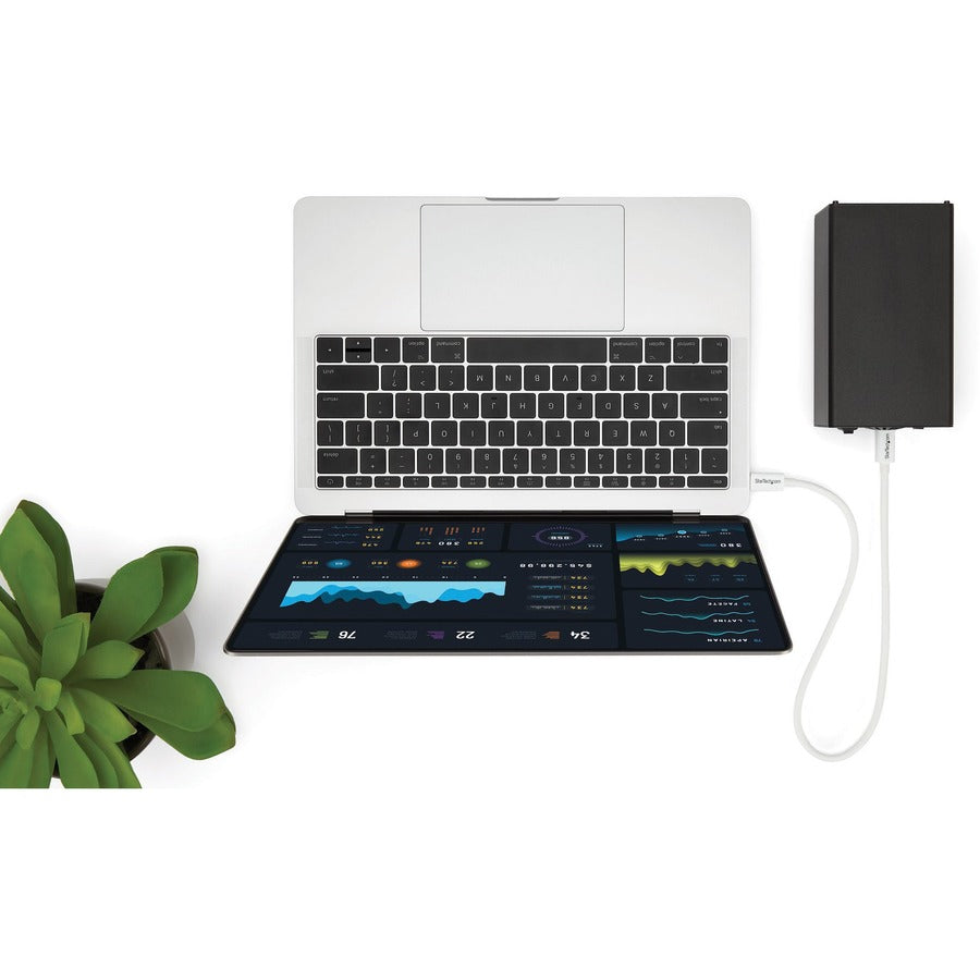 Câble Thunderbolt 3 StarTech.com de 50 cm, 40 Gbit/s, PD 100 W, vidéo 4K/5K, certifié Thunderbolt, compatible avec TB4/USB 3.2/DisplayPort TBLT34MM50CW