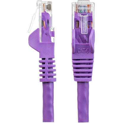 Câble Ethernet CAT6 StarTech.com de 1,2 m - Gigabit sans accroc violet - 100 W PoE UTP 650 MHz Cordon de raccordement de catégorie 6 Câblage certifié UL/TIA N6PATCH4PL