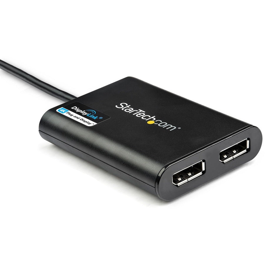 StarTech.com USB to Dual DisplayPort Adapter - 4K 60Hz - USB 3.0 5Gbps - USB Dual Monitor Adapter - Dual DisplayPort Adapter - DisplayLink Certified USB32DP24K60