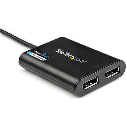 StarTech.com USB to Dual DisplayPort Adapter - 4K 60Hz - USB 3.0 5Gbps - USB Dual Monitor Adapter - Dual DisplayPort Adapter - DisplayLink Certified USB32DP24K60