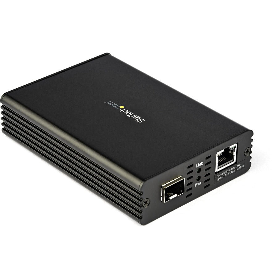 StarTech.com Convertisseur de média Ethernet 10GbE 10GBASE-T- SFP vers RJ45 monomode/multimode fibre vers pont cuivre réseau 10 Gbit/s MCM10GSFP
