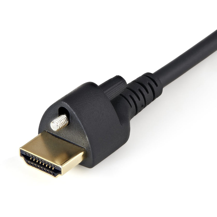 StarTech.com Câble HDMI 2.0 haute vitesse 4K 60 Hz HDR avec Ethernet, connecteur de verrouillage sécurisé, M/M HDMM2MLS
