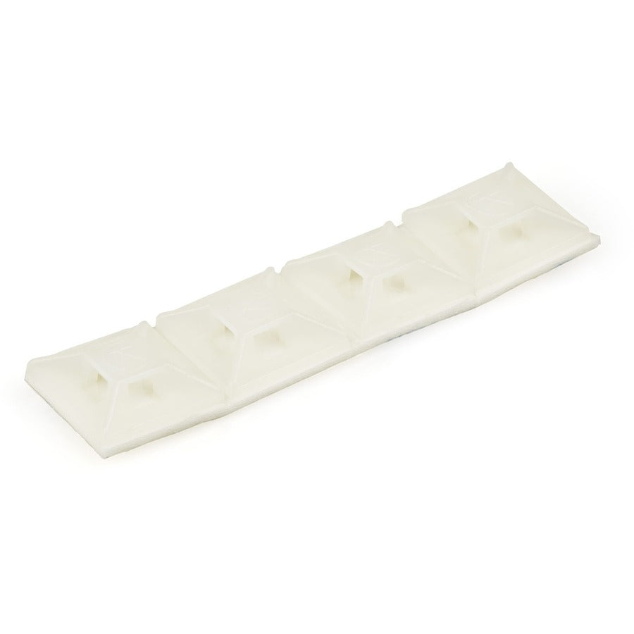StarTech.com Lot de 100 supports de serre-câbles avec ruban adhésif pour attaches de 3,2 mm de large - Supports de serre-câbles en nylon/plastique - 94V-2 Fire &amp; UL CBMCTM1