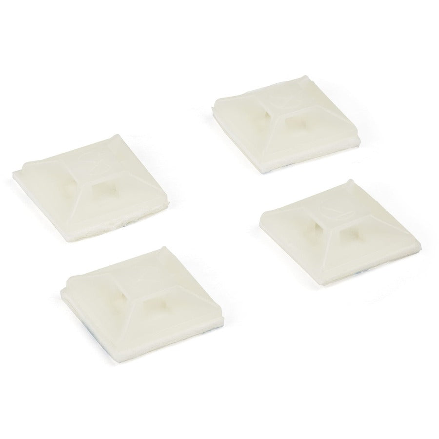 StarTech.com Lot de 100 supports de serre-câbles avec ruban adhésif pour attaches de 3,2 mm de large - Supports de serre-câbles en nylon/plastique - 94V-2 Fire &amp; UL CBMCTM1
