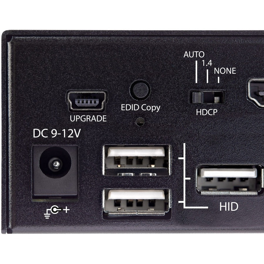 StarTech.com Commutateur KVM HDMI 2 ports 4K 60 Hz UHD HDR, écran unique HDMI 2.0, hub USB 3.0 2 ports, 4 x USB HID, audio, commutation par raccourci clavier, TAA SV231HU34K6