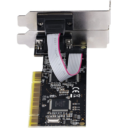 StarTech.com Carte adaptateur série PCI RS232 à 2 ports, double port série DB9, carte d'extension/contrôleur, Windows/Linux, profil standard/bas PCI2S5502